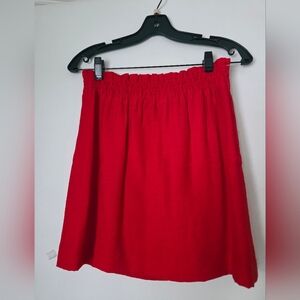 J.Crew Red Elastic Waist Mini Skirt – Size 6